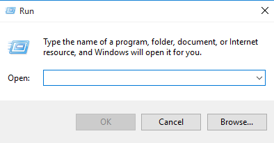 open Run dialog